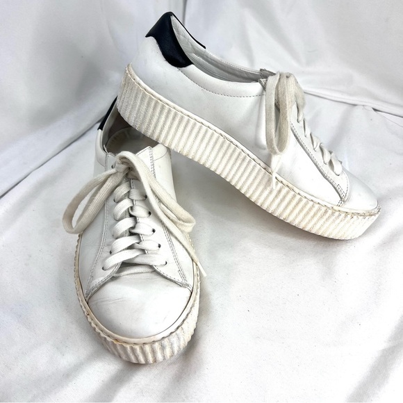 M. GEMI The Palestra Due Women’s White Sneaker Size 37.5/ 7.5 Made in Italy - Picture 7 of 8